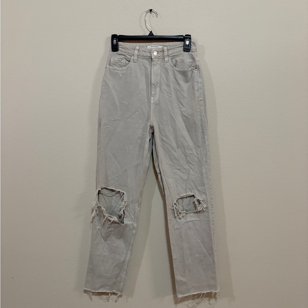PacSun Light Gray 90's Boyfriend Jeans